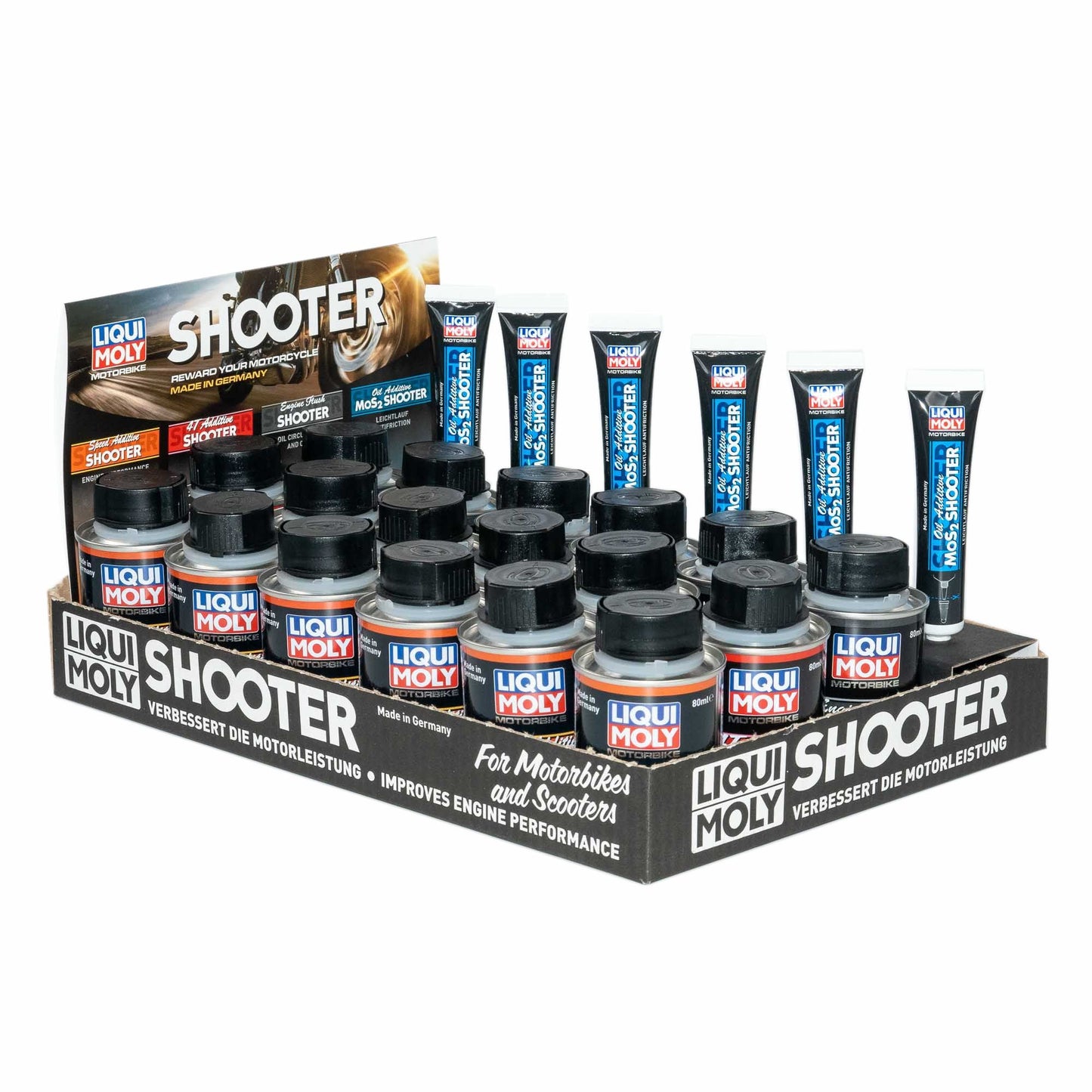 Liqui Moly Mixed Tray Shooter Pack - 6x Speed 6x 4T 6x Flush 6x MOS2 - #20406