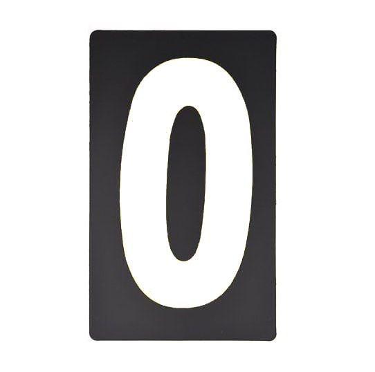 Spare White Pitboard Number - '0'