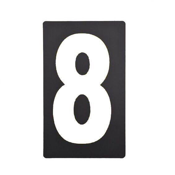 Spare White Pitboard Number - '8'