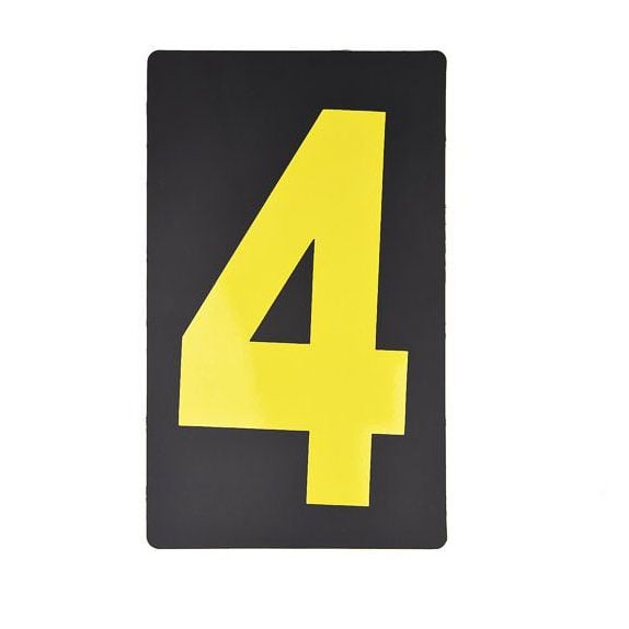 Spare Yellow Pitboard Number - '4'