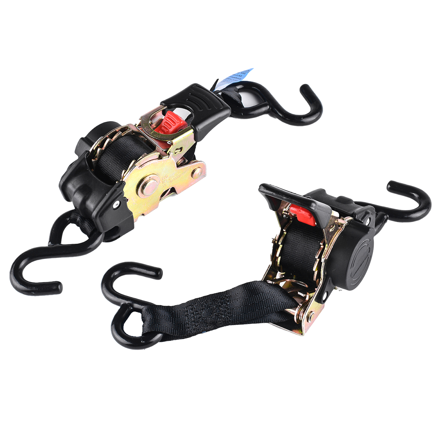 Bike It Auto Retractable Ratchet Tie Downs – 25mm x 1.8m (2 Pack)