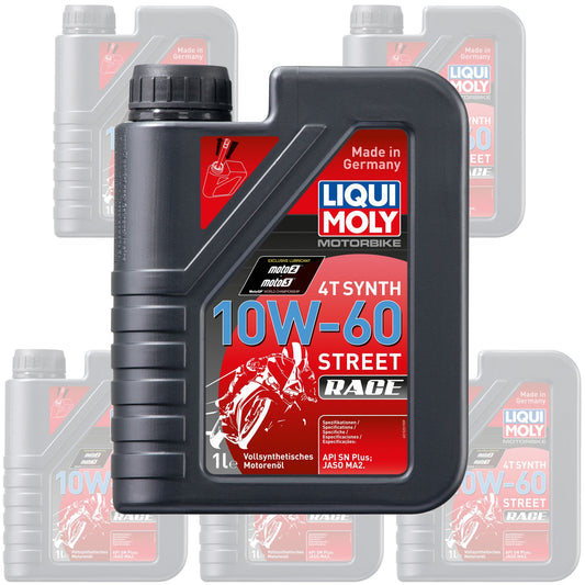 Liqui Moly Oil 4 Stroke - Fully Synth - Street Race - 10W-60 1L [1525] (Box Qty 6)