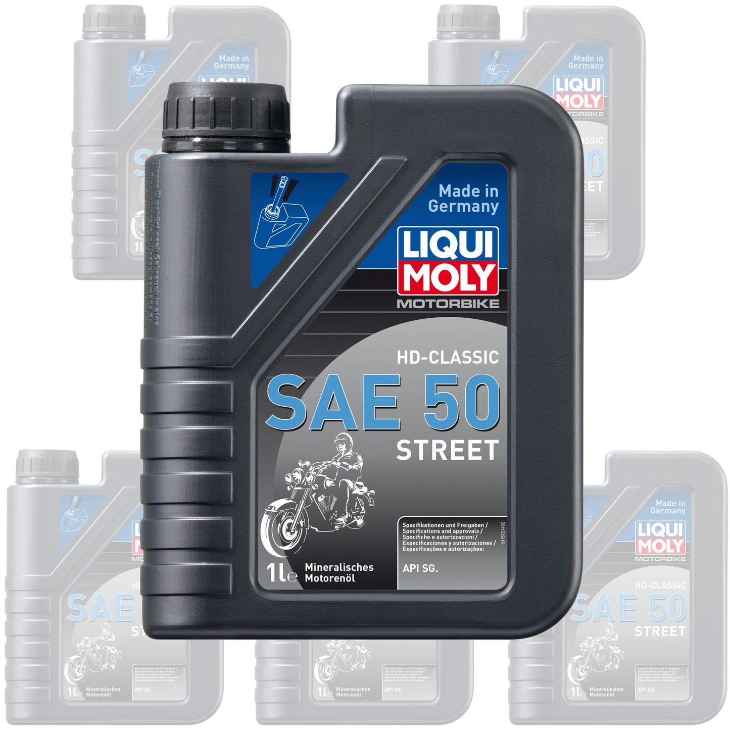 Liqui Moly Oil 4 Stroke - Mineral - Hd-Classic Sae 50 Street 1L [1572] (Box Qty 6)