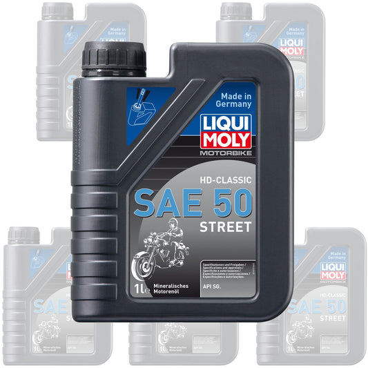 Liqui Moly Oil 4 Stroke - Mineral - Hd-Classic Sae 50 Street 1L [1572] (Box Qty 6)