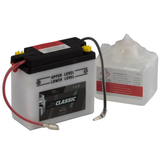 intAct 6N4B-2A-3 Classic Bike-Power Battery With Acid Pack