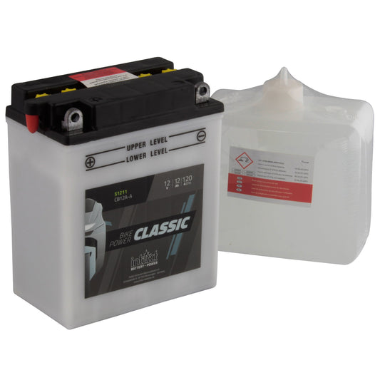 intAct CB12A-A Classic Bike-Power Battery With Acid Pack