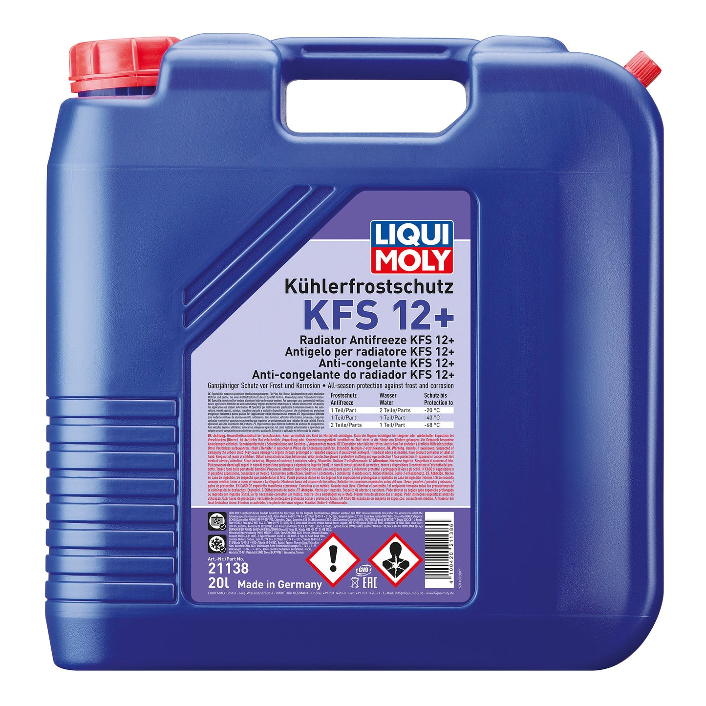 Liqui Moly Radiator Antifreeze KFS 12+ 20L Canister #21138