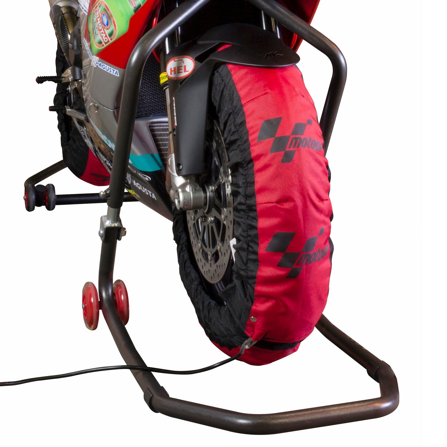 MotoGP Tyre Warmer Set - Front: 120/70-17 Rear: 180-190/55-17 (UK 3 Pin Plug)