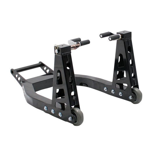 BikeTek Aluminium Box Section Front Paddock Stand - Black