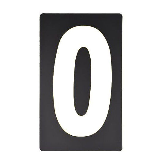Spare White Pitboard Number - '0'