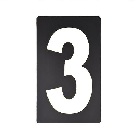 Spare White Pitboard Number - '3'