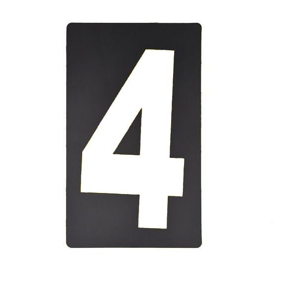 Spare White Pitboard Number - '4'