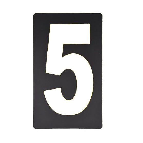 Spare White Pitboard Number - '5'