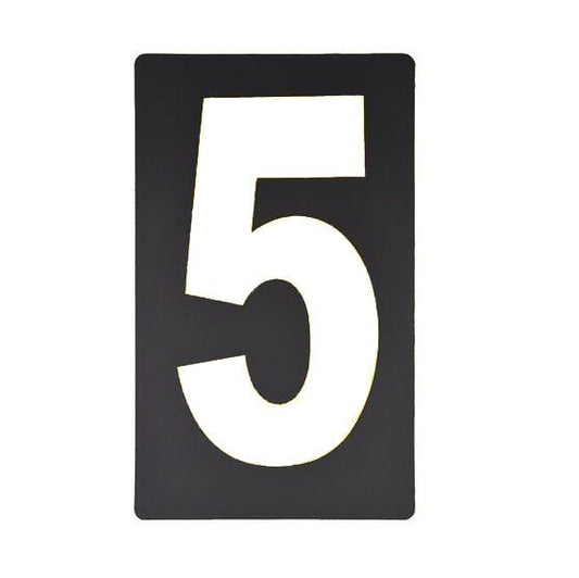 Spare White Pitboard Number - '5'