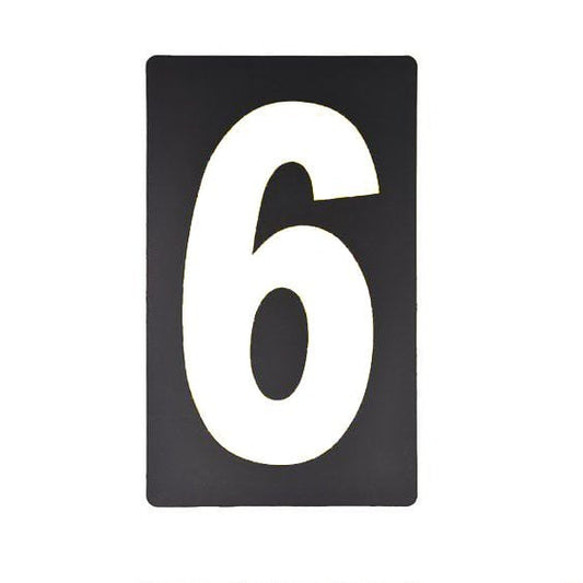 Spare White Pitboard Number - '6'