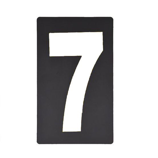 Spare White Pitboard Number - '7'