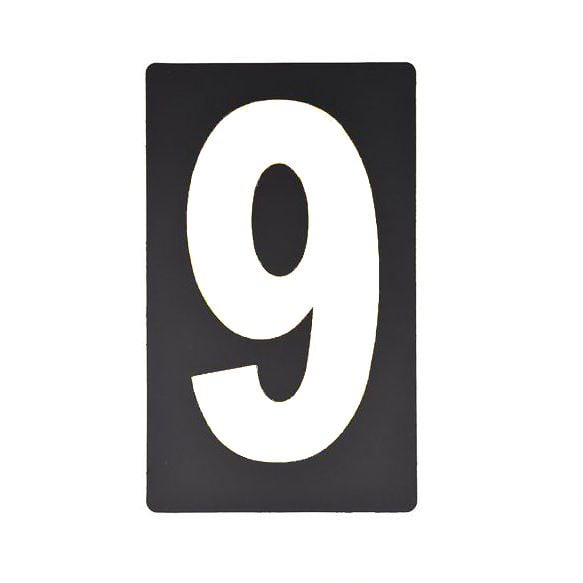 Spare White Pitboard Number - '9'