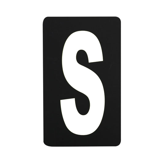 Spare White Letter For BikeTek Pitboard - 'S'