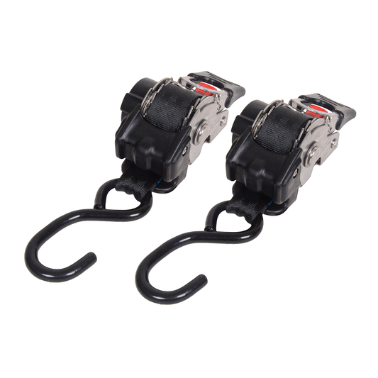 Bike It Fixed Auto Retractable Ratchet Tie Downs – 25mm x 1.6m (2 Pack)