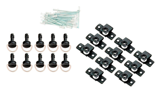 Bike It Black Quick Release Fairing Fasteners Rivet Type 17mm Pack Of 10